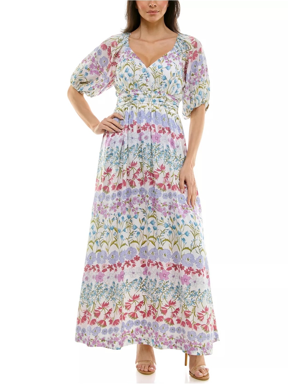 White Garden Floral Dress
